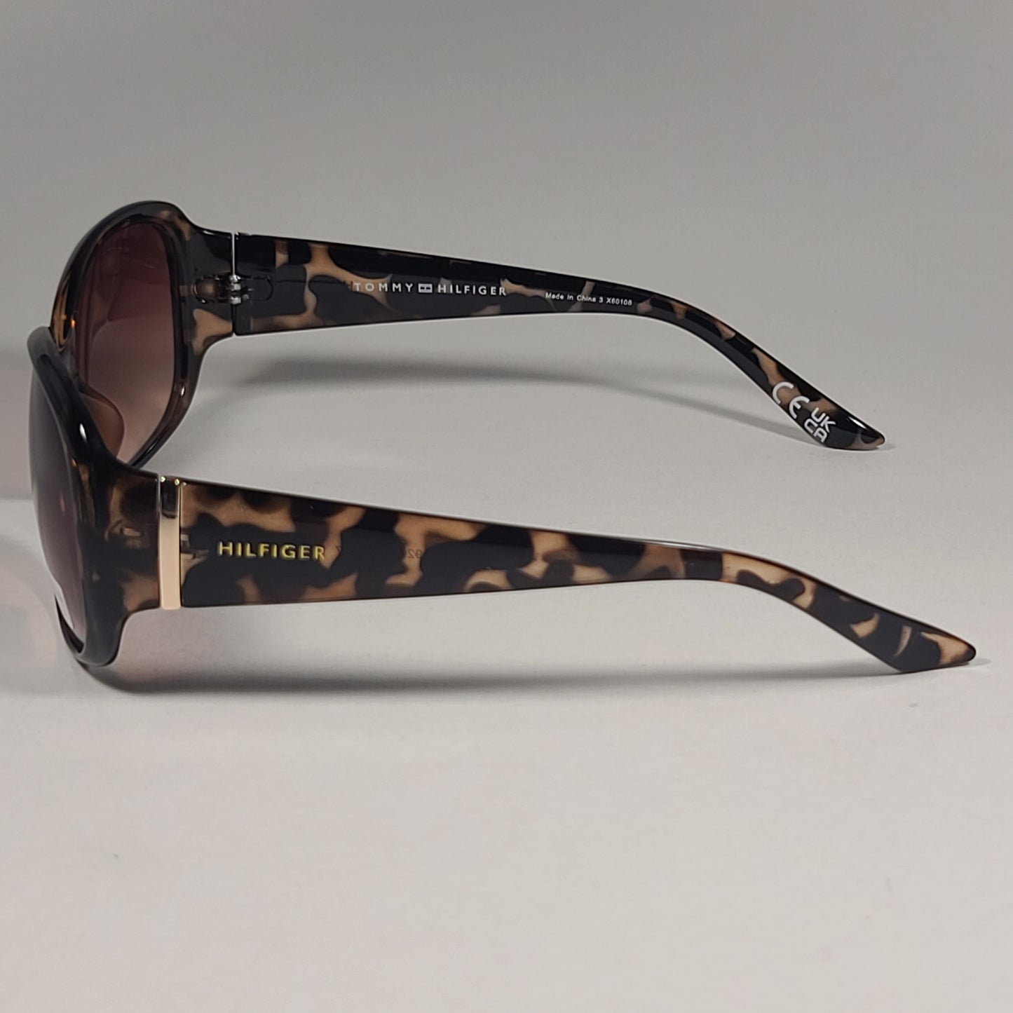 Tommy Hilfiger WP OL591 Oval Sunglasses Brown Tortoise Frame Brown Gradient Lens - Sunglasses