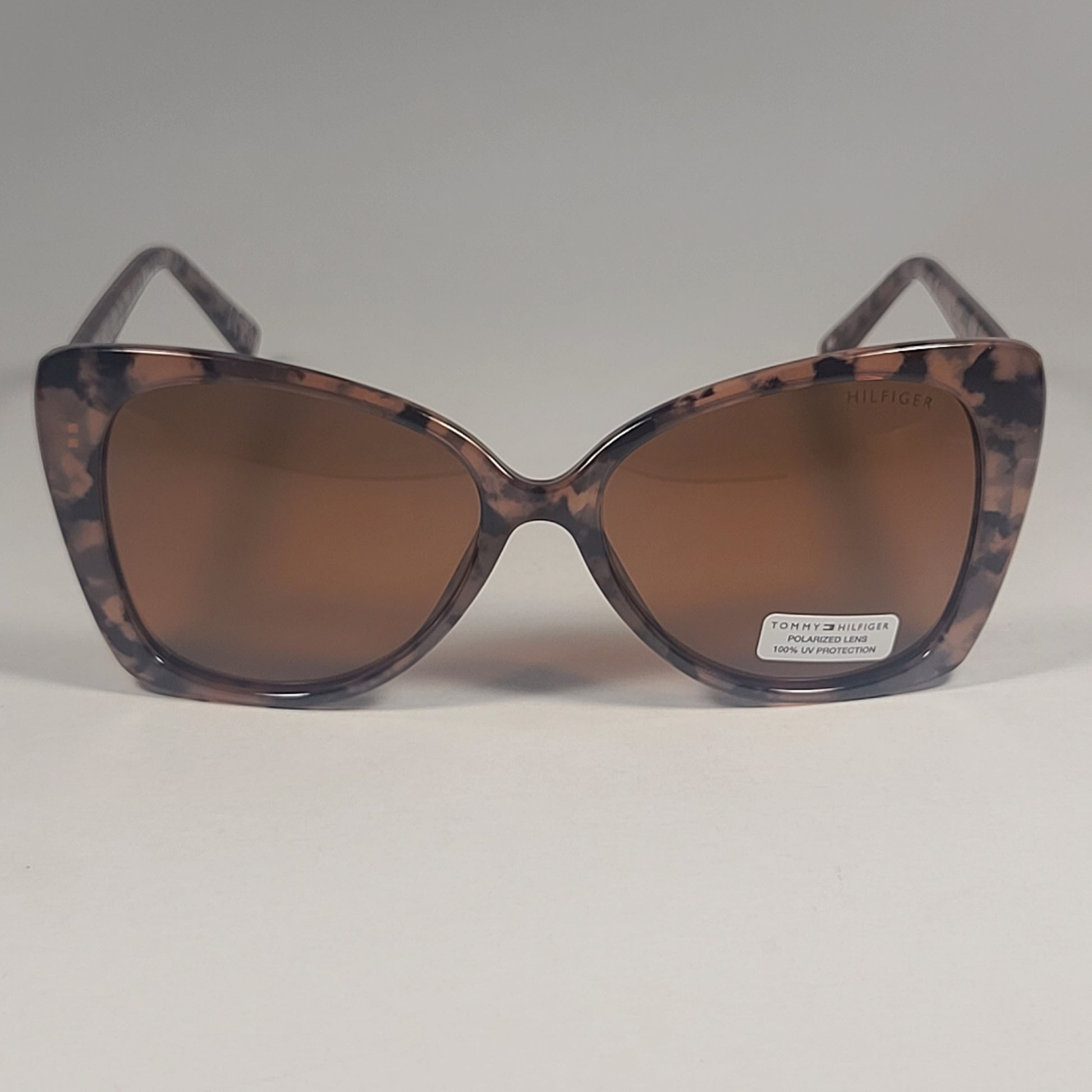 Tommy Hilfiger WP OL609P Polarized Butterfly Sunglasses Tortoise Brown Lens 56mm - Sunglasses