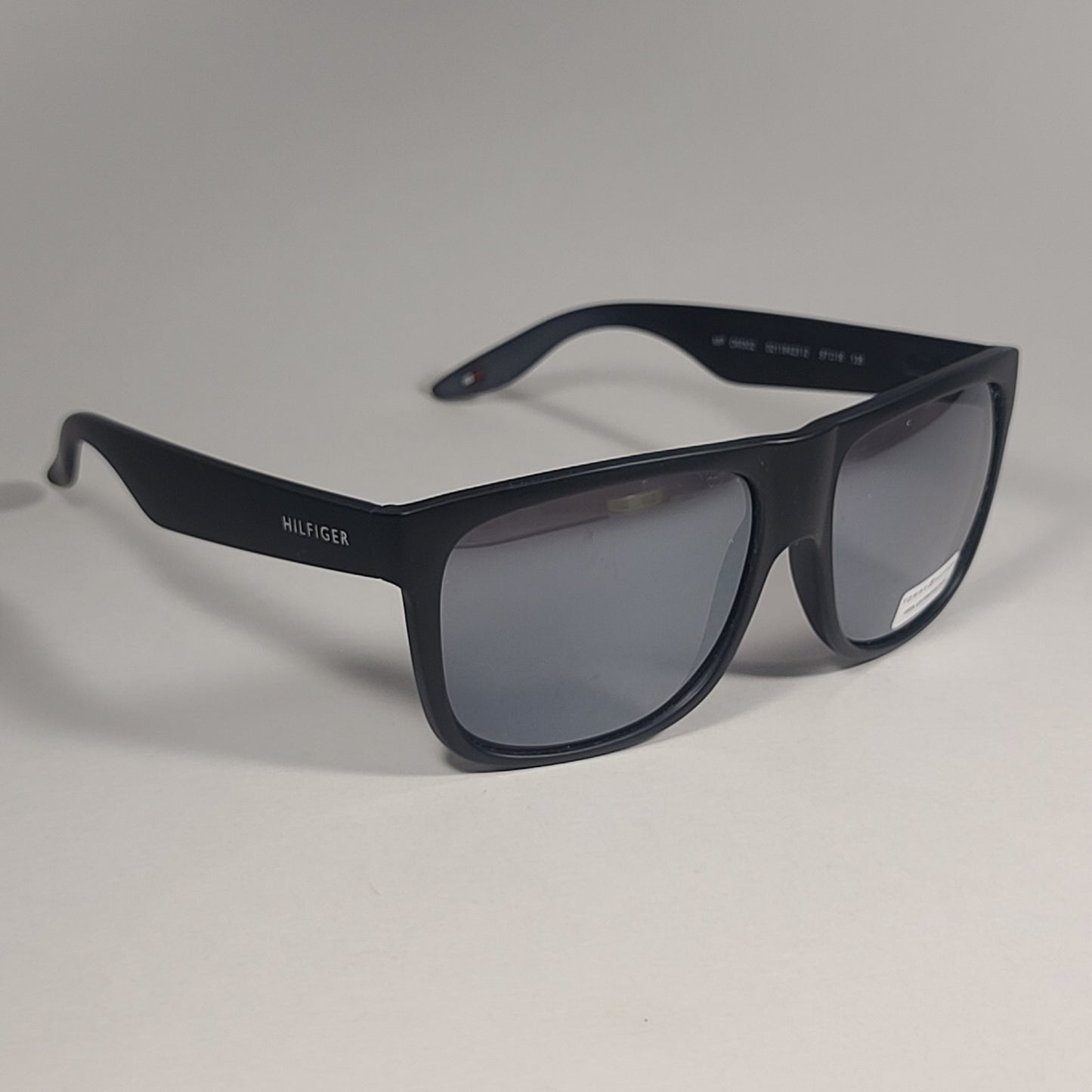 Tommy Hilfiger "Tanner" MP OM302 Square Sunglasses Matte Black Silver Mirror 57mm