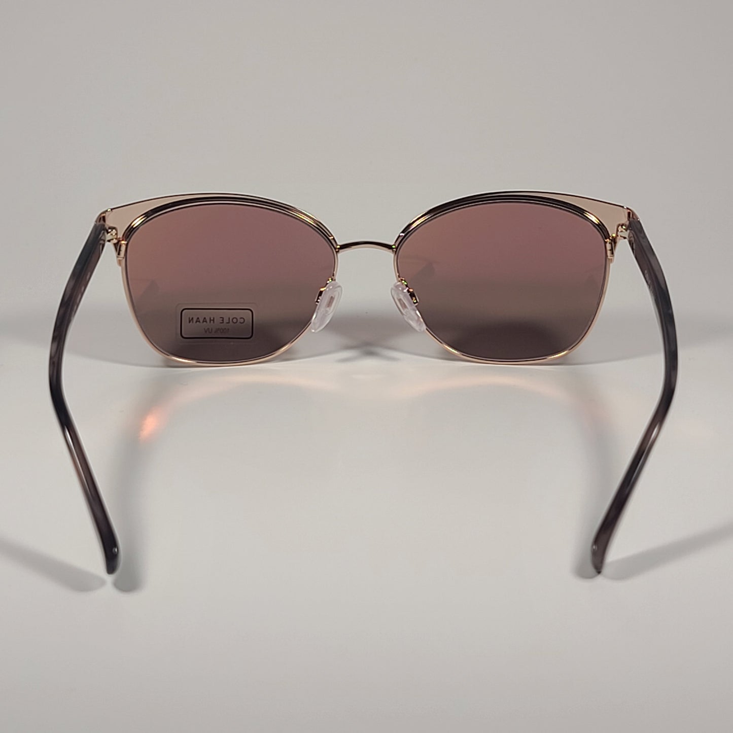 Cole Haan CH7044 260 Cat Eye Sunglasses Blush Rose Gold Mirror Lens 57mm - Sunglasses