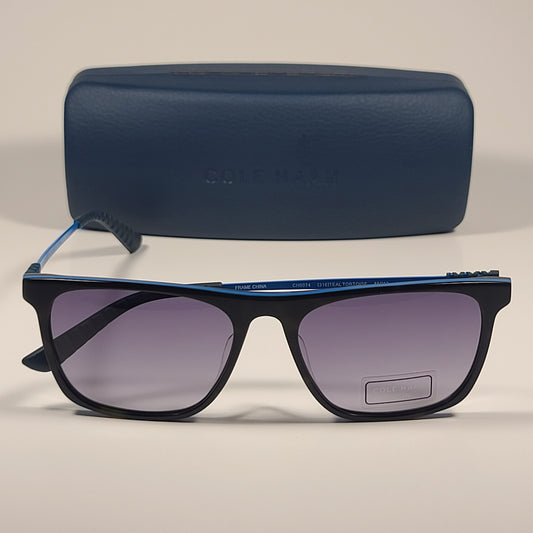 Cole Haan Grand.ØS CH6074 316 Men’s Rectangle Sunglasses Teal Tortoise Smoke Gradient Lens - Sunglasses