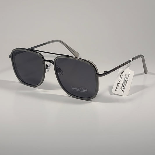 Vince Camuto VM601 GYGUN Navigator Sunglasses Gunmetal Gray Frame Gray Lens - Sunglasses