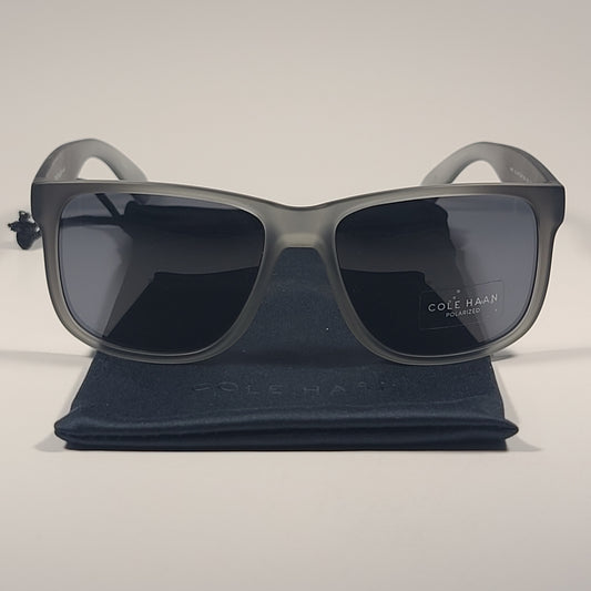 Cole Haan CH8503 012 Square Polarized Sunglasses Matte Gray Fade Gray Lens 55mm - Sunglasses