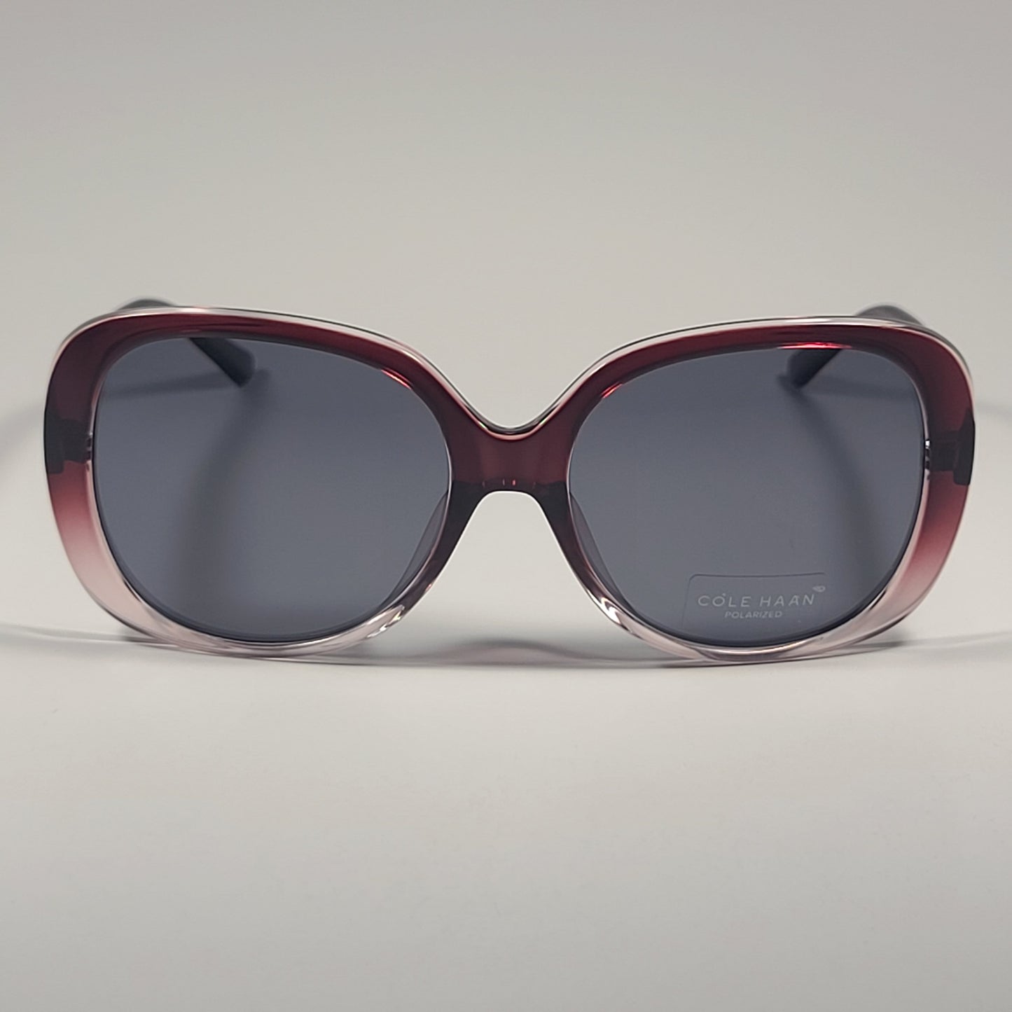 Cole Haan CH9030 603 Polarized Oval Sunglasses Burgundy Gradient & Gray Lens 58mm - Sunglasses