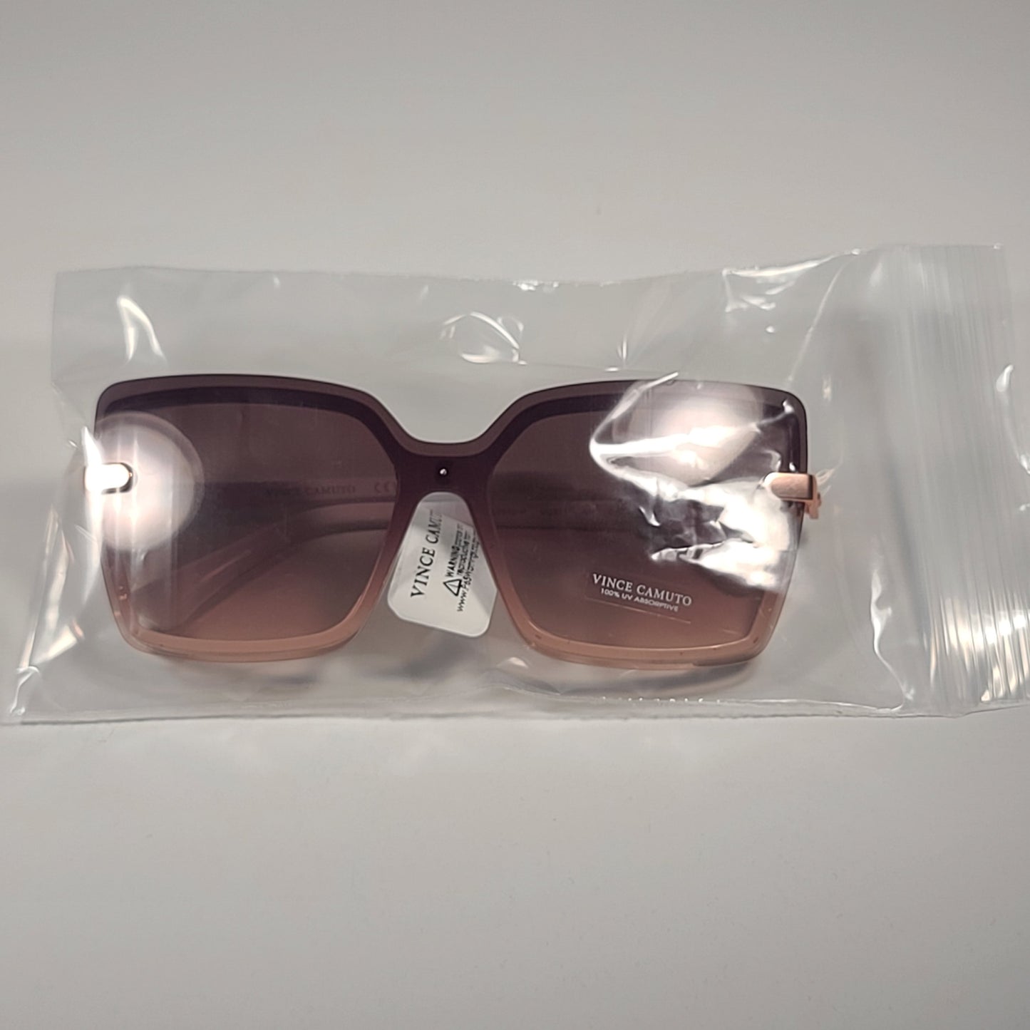 Vince Camuto VC971 WH Butterfly Sunglasses White Frame Brown Gradient Lens - Sunglasses