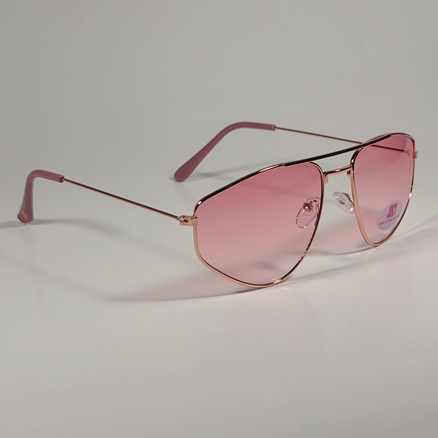 Juicy Couture X71121 Zillion Pilot Sunglasses Rose Gold Frame Pink Gradient Lens - Sunglasses