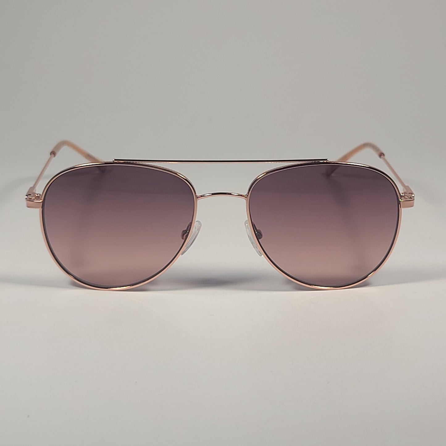 Calvin Klein CK20120S 780 Aviator Pilot Sunglasses Rose Gold Frame Brown Lens - Sunglasses