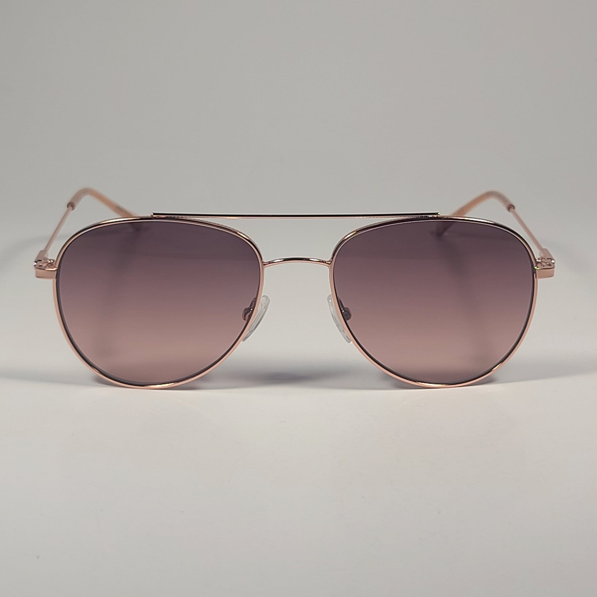 Calvin Klein CK20120S 780 Aviator Pilot Sunglasses Rose Gold Frame Brown Lens - Sunglasses