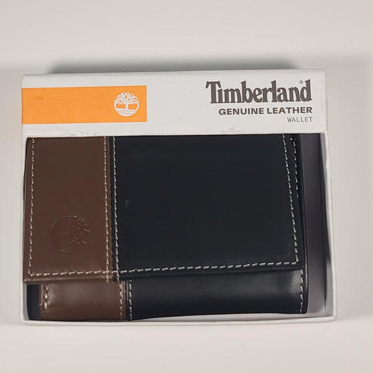 Timberland Men’s Trifold Black And Brown Genuine Leather Wallet D87221/77 - Wallets