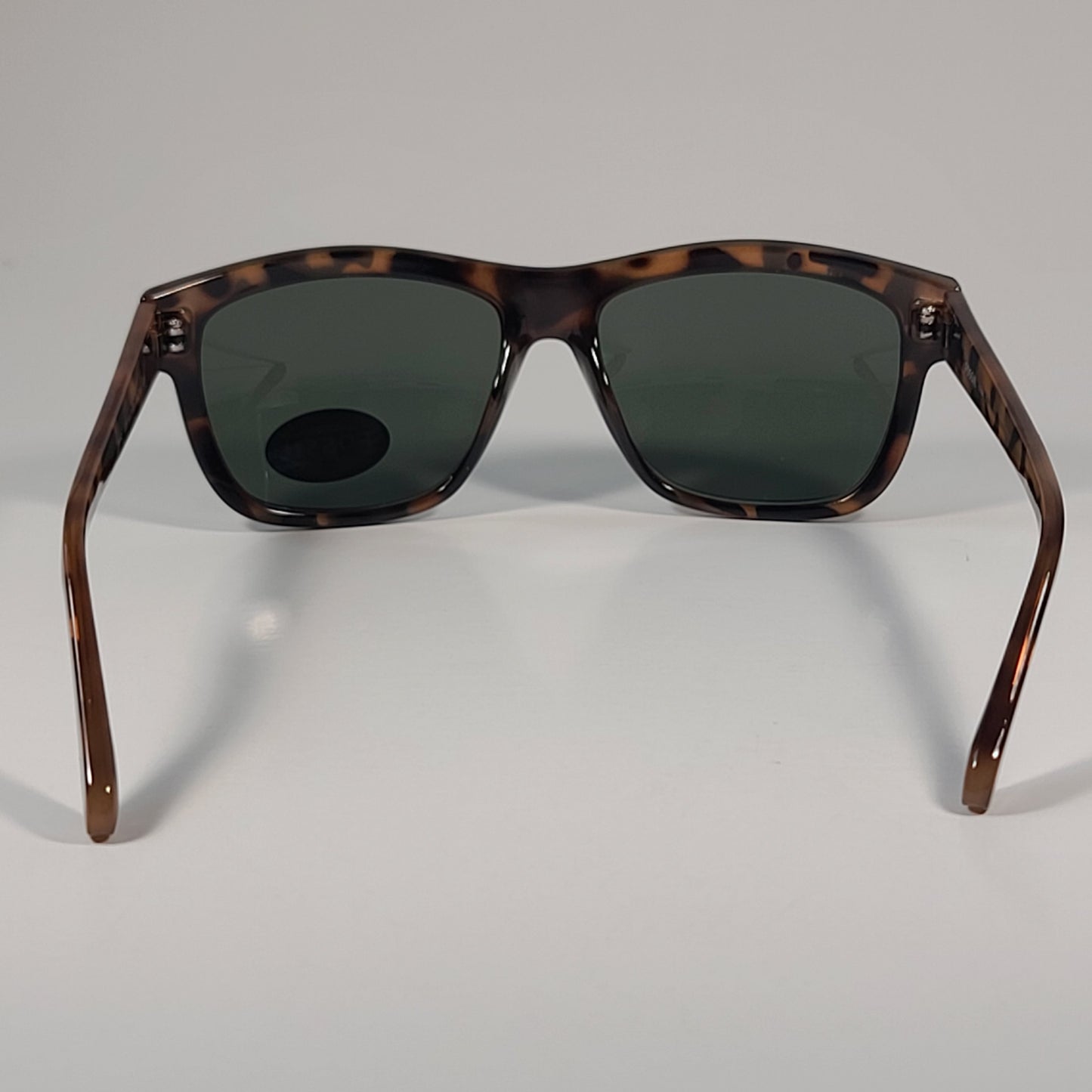 Fossil FM142 Men's Rectangular Sunglasses Brown Tortoise Frame Green Lens 56mm