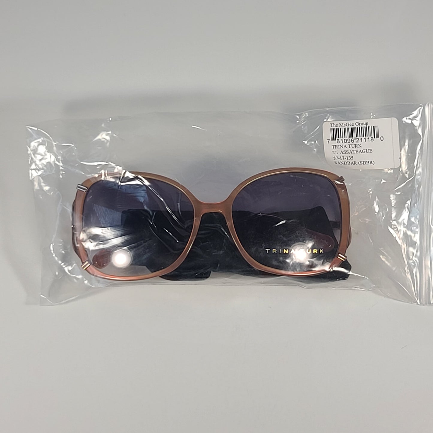 Trina Turk Assateague Vented Oversize Butterfly Sunglasses Sandbar SDBR 57mm - Sunglasses