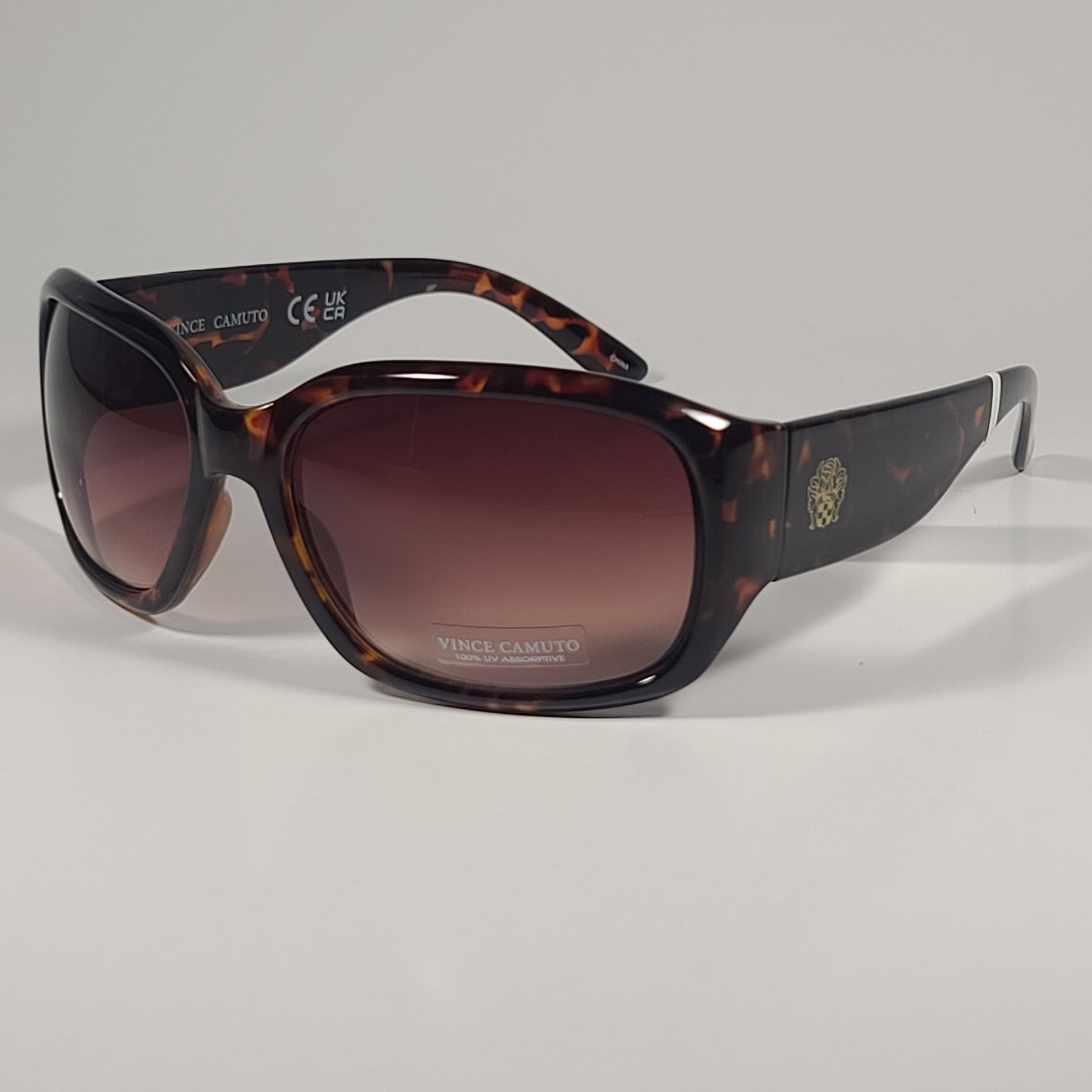 Vince Camuto VC106 TS Flat Oval Sunglasses Tortoise Frame Brown Gradient Lens - Sunglasses