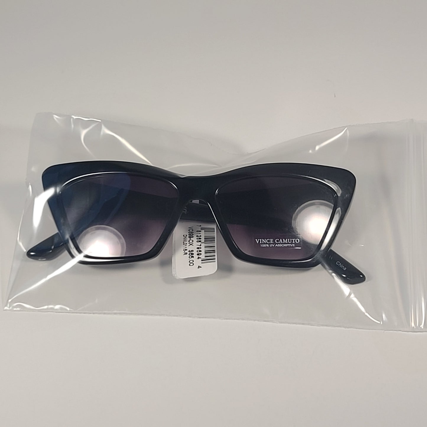 Vince Camuto Cat Eye Sunglasses Black Frame Smoke Gradient Lens VC899 OX - Sunglasses