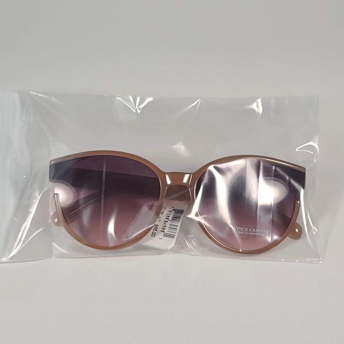 Vince Camuto VC1061 ND Round SunglassesNude Frame Pink Rose Gradient Lens - Sunglasses