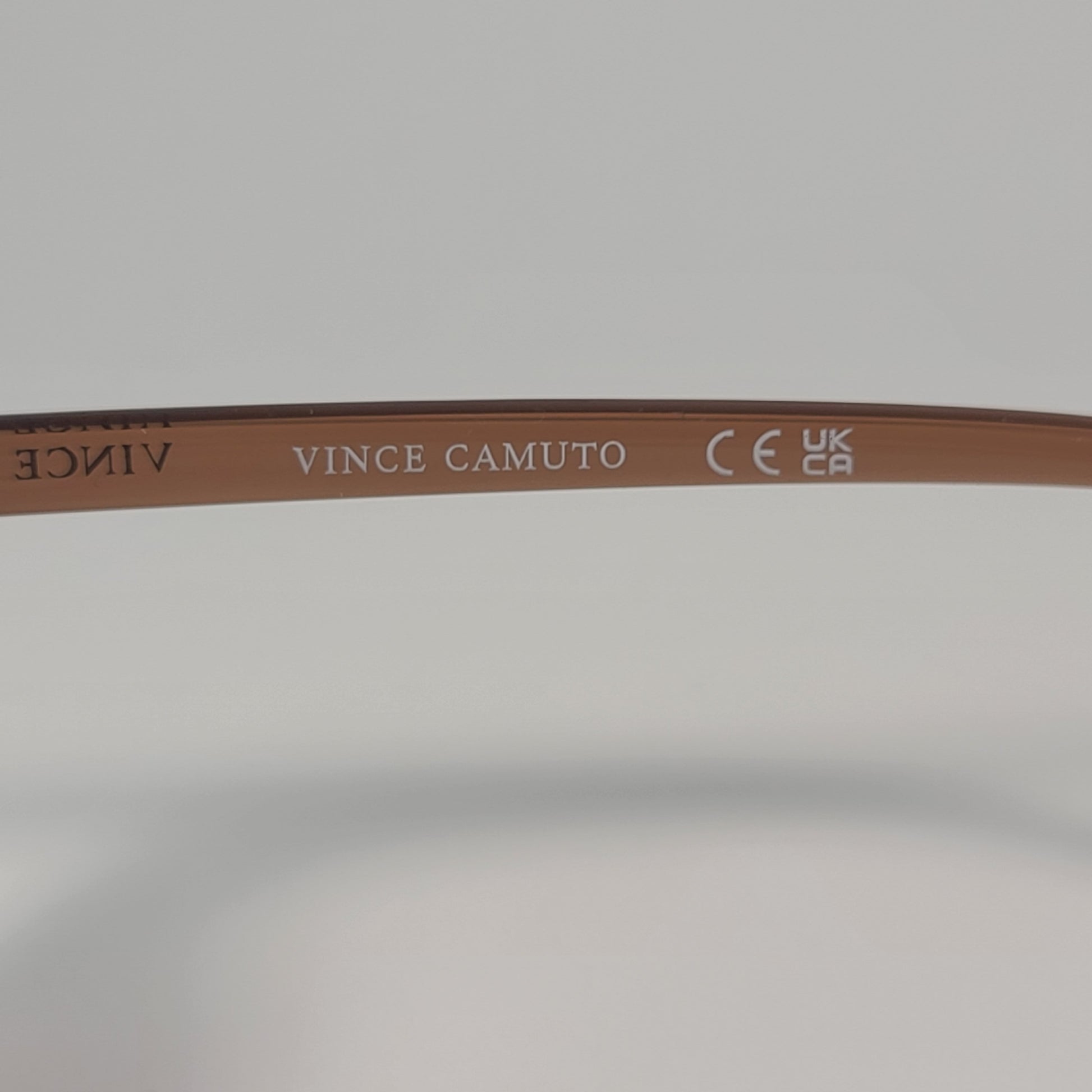 Vince Camuto VC1184 BN Round Cat Eye Sunglasses Brown Crystal Frame Brown Blue Lens - Sunglasses