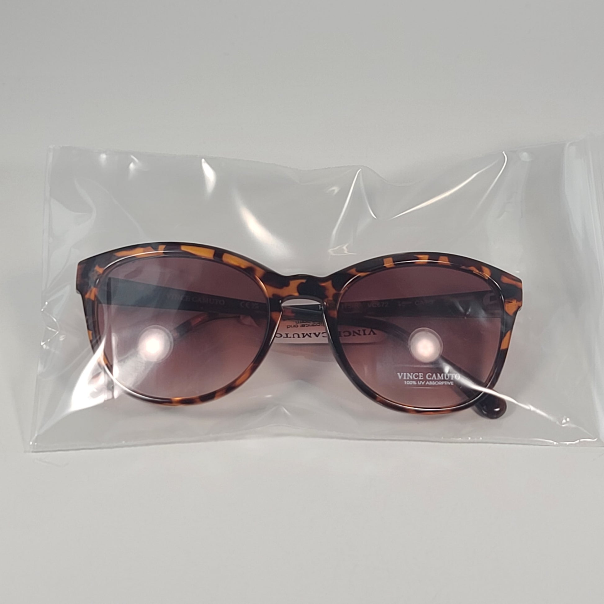 Vince Camuto VC672 TS Cat Eye Sunglasses Brown Tortoise Frame Brown Gradient Lens - Sunglasses