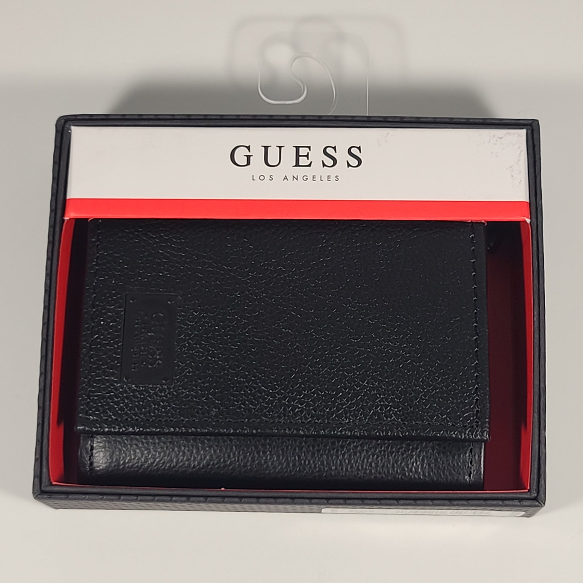 Guess Los Angeles Men’s Trifold Black Leather Wallet & Passcase 31GO110039 - Wallets