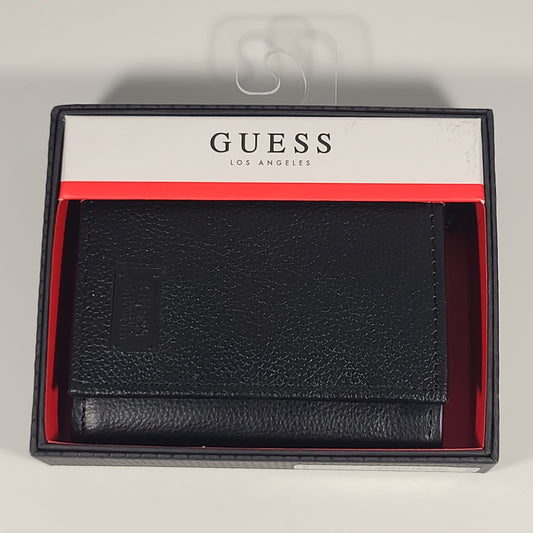 Guess Los Angeles Men’s Trifold Black Leather Wallet & Passcase 31GO110039 - Wallets