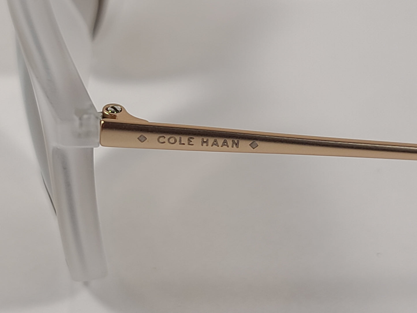 Cole Haan Round Sunglasses Crystal Gold Frame Gold Mirror Lens CH9002 717 CRYSTAL/GOLD - Sunglasses