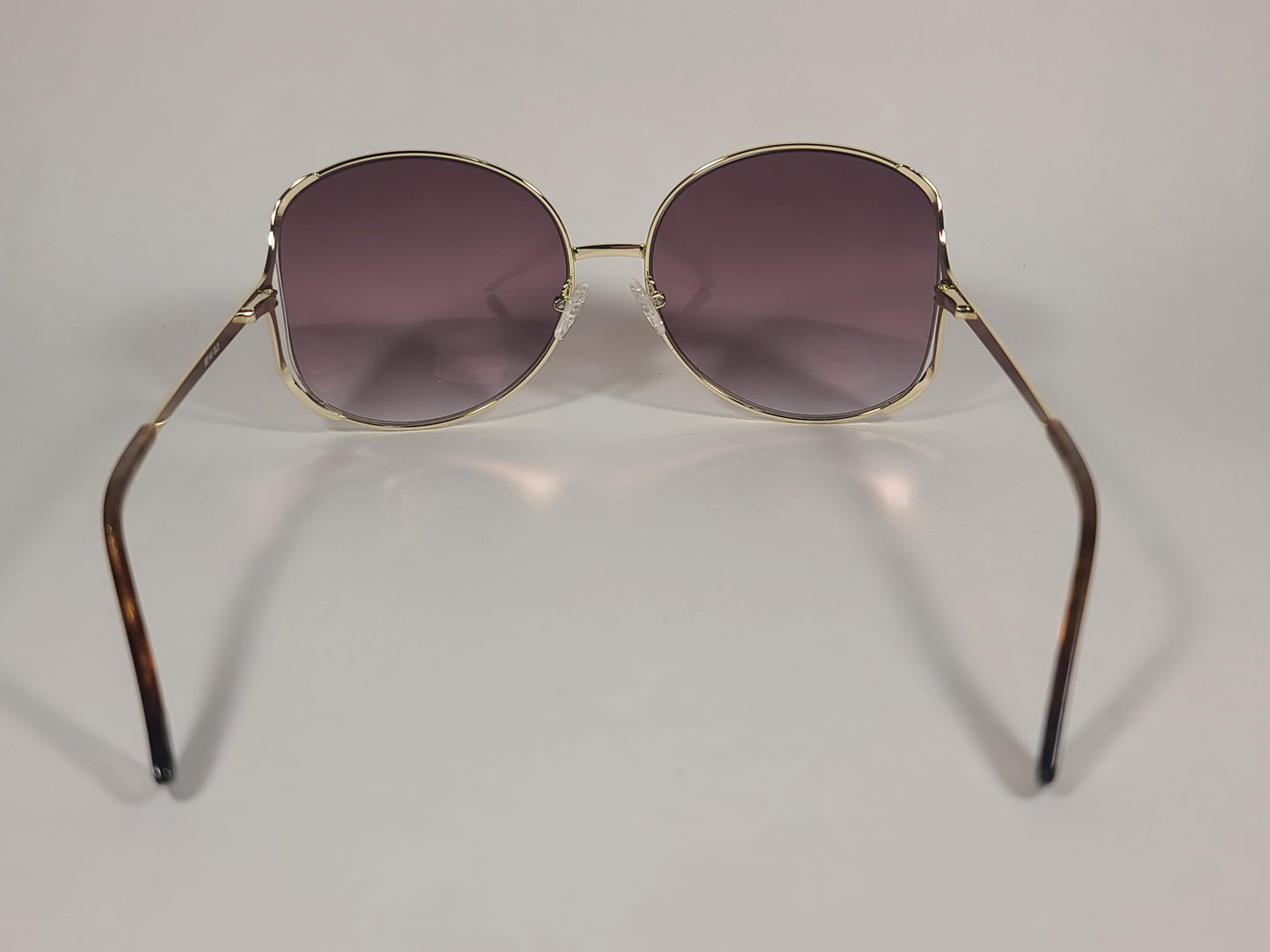 Sam Edelman Oversize Vented Sunglasses Gold Tone Frame Gold Mirror Lens SE145 GLD - Sunglasses