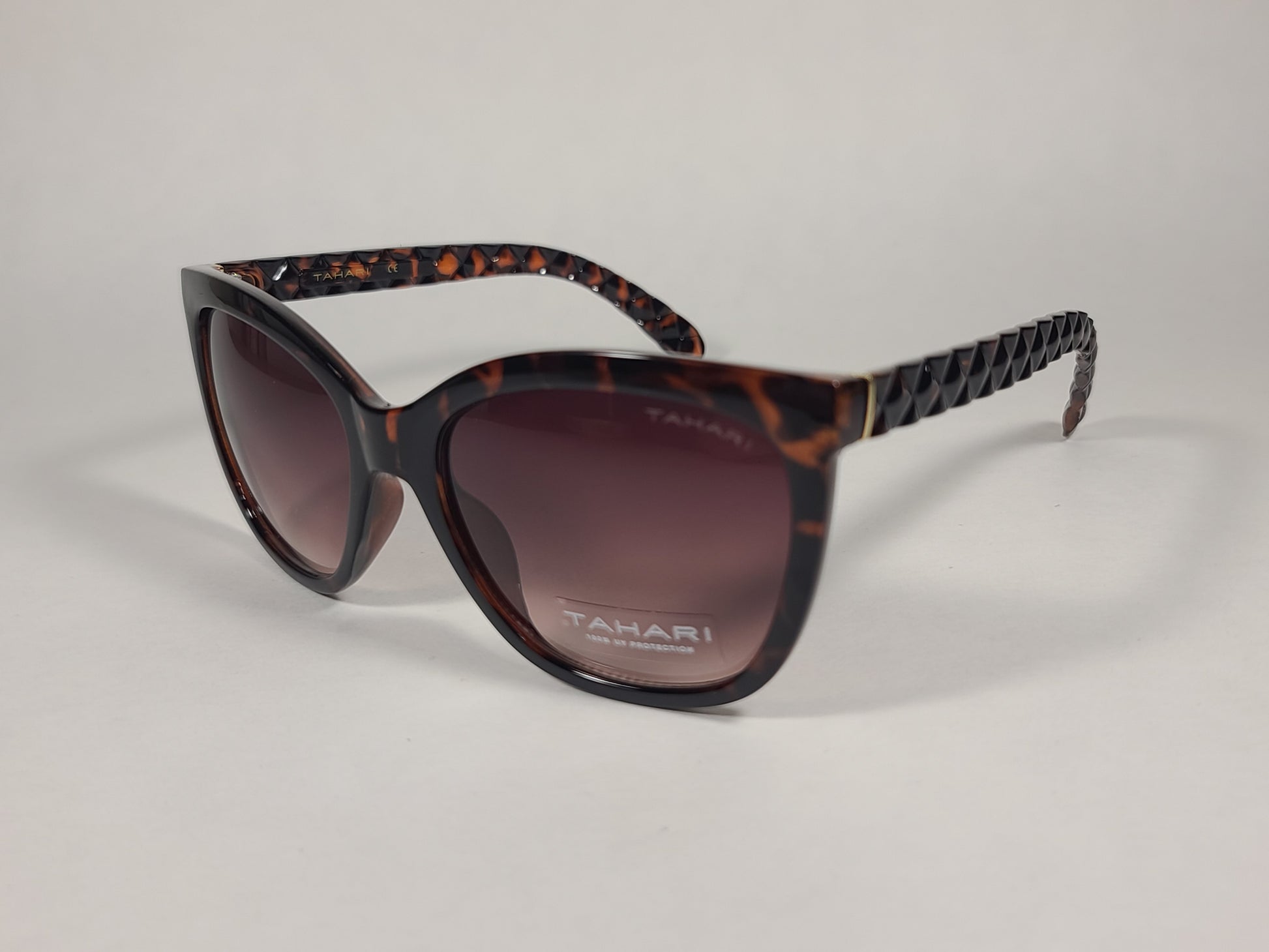 Tahari Rectangular Sunglasses Tortoise Frame Brown Gradient TH795 TS - Sunglasses