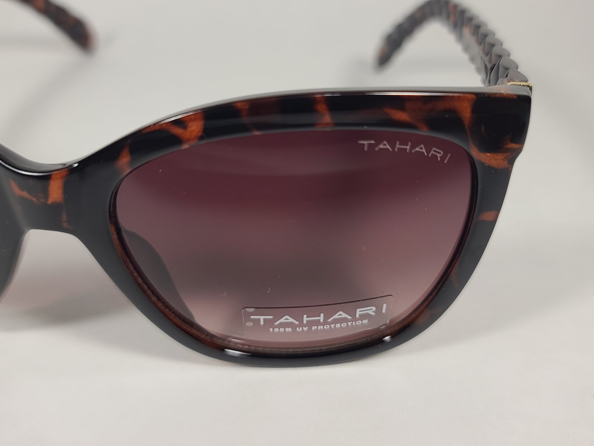 Tahari Rectangular Sunglasses Tortoise Frame Brown Gradient TH795 TS - Sunglasses