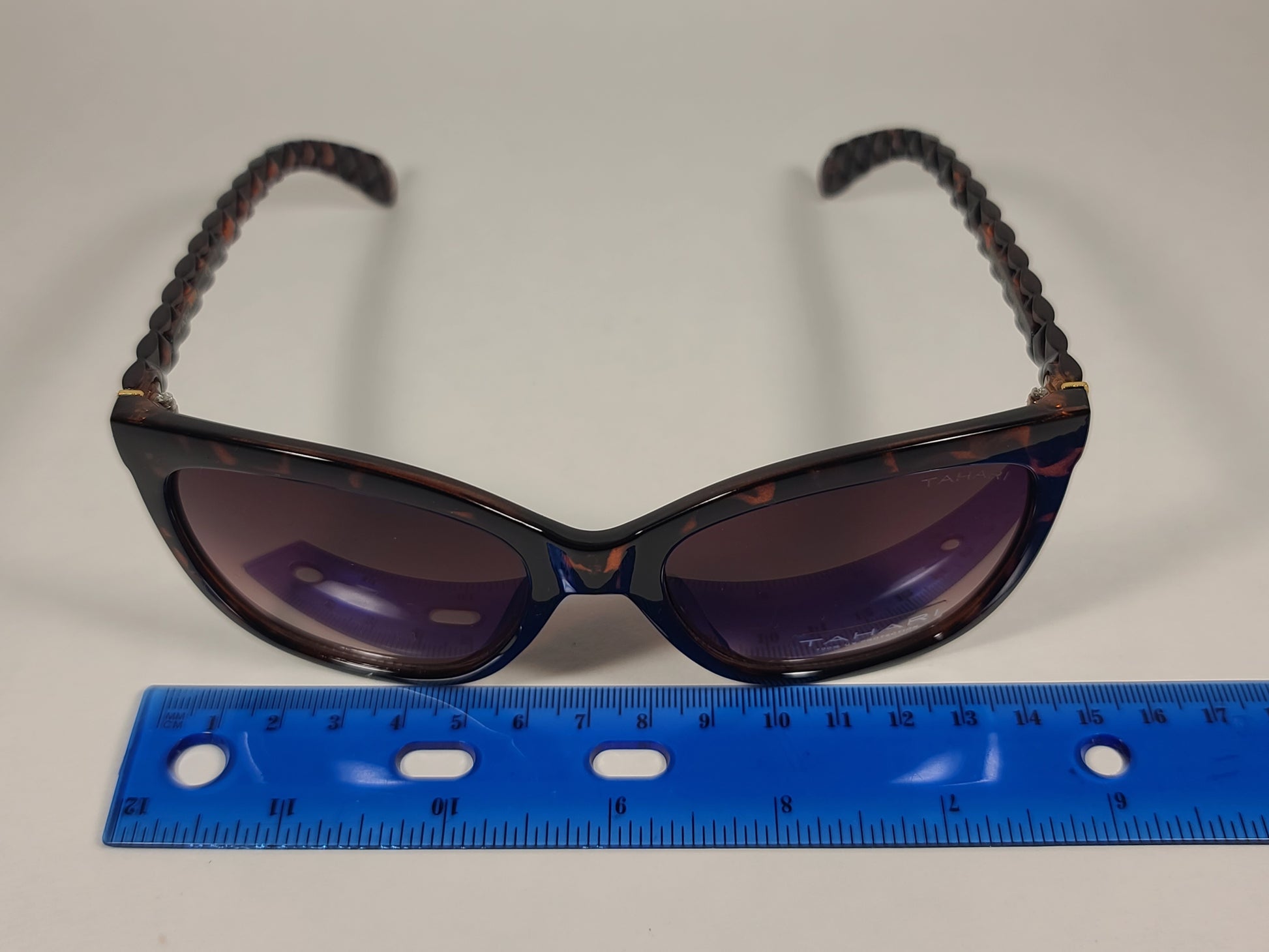 Tahari Rectangular Sunglasses Tortoise Frame Brown Gradient TH795 TS - Sunglasses