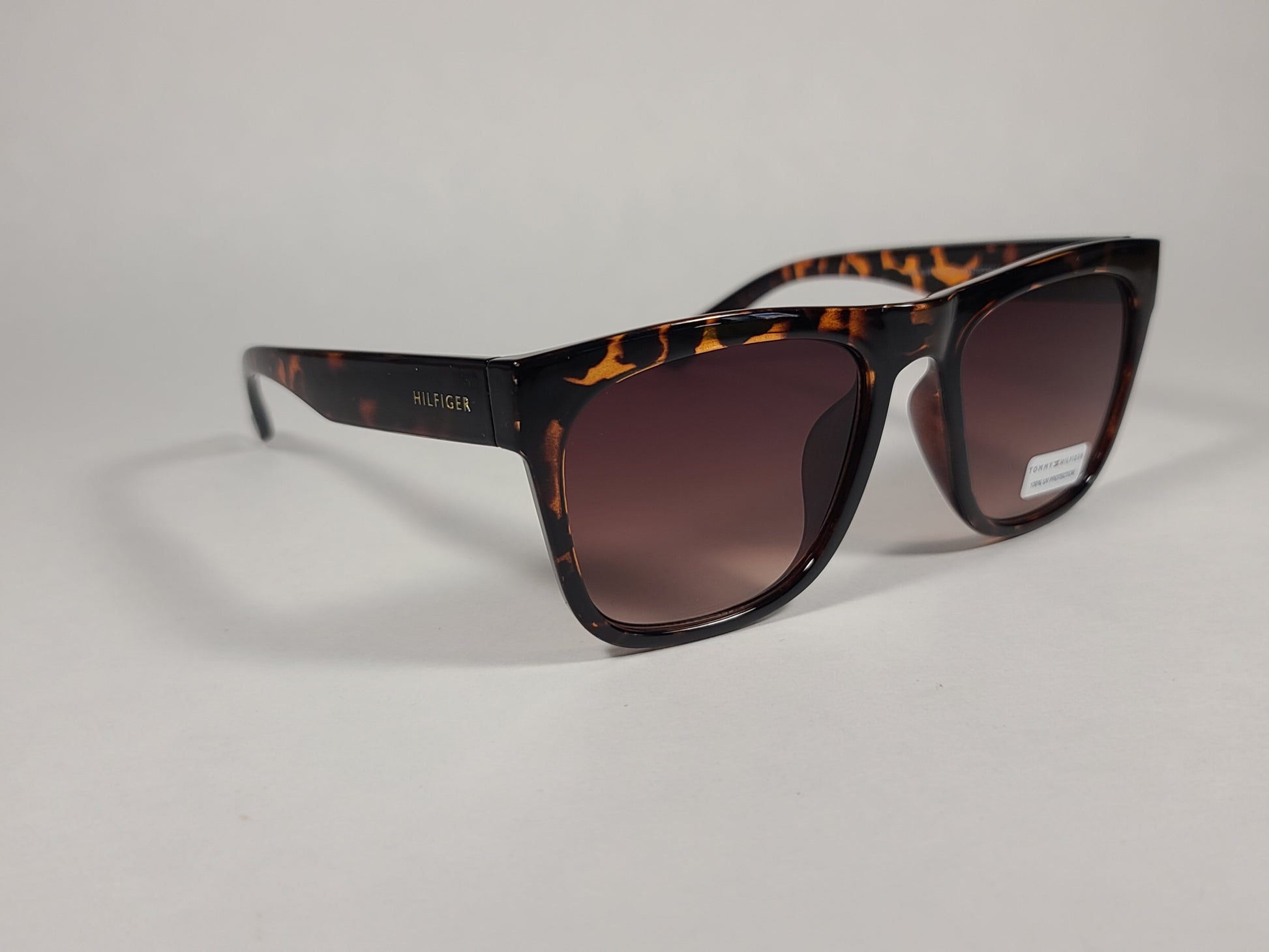 Tommy Hilfiger Kim Squared Sunglasses Brown Tortoise Frame Brown Gradient Lens KIM WP OL450 - Sunglasses