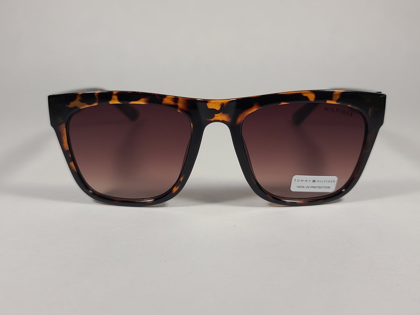 Tommy Hilfiger Kim Squared Sunglasses Brown Tortoise Frame Brown Gradient Lens KIM WP OL450 - Sunglasses