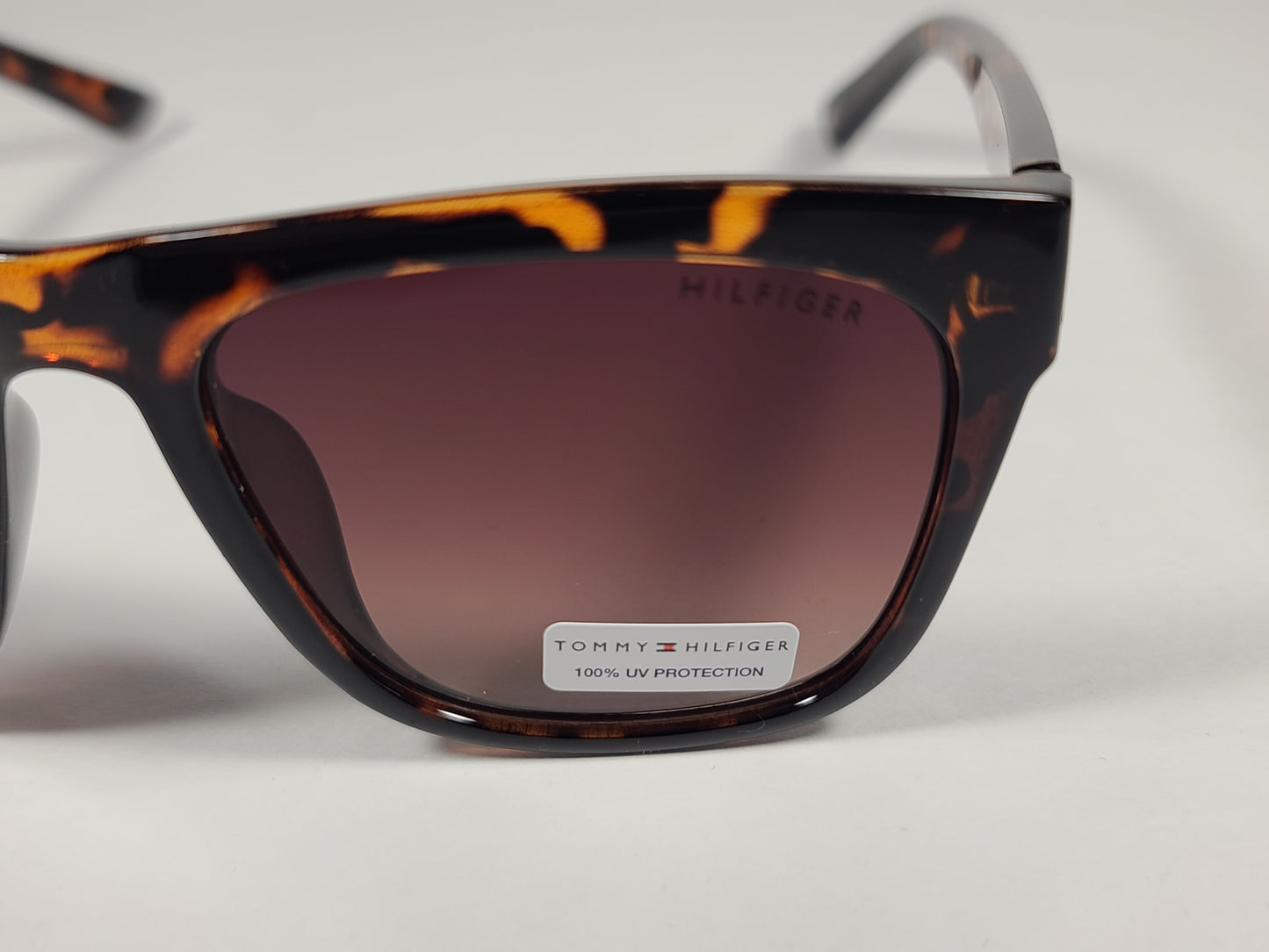 Tommy Hilfiger Kim Squared Sunglasses Brown Tortoise Frame Brown Gradient Lens KIM WP OL450 - Sunglasses