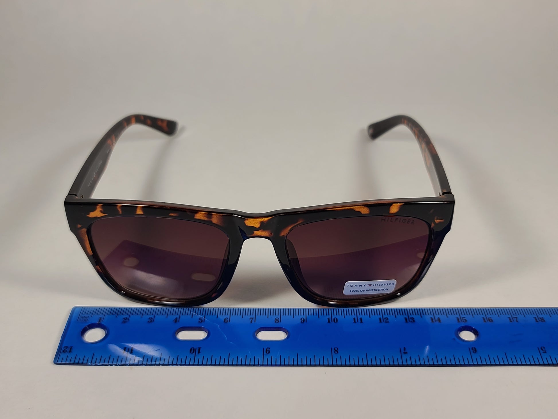 Tommy Hilfiger Kim Squared Sunglasses Brown Tortoise Frame Brown Gradient Lens KIM WP OL450 - Sunglasses