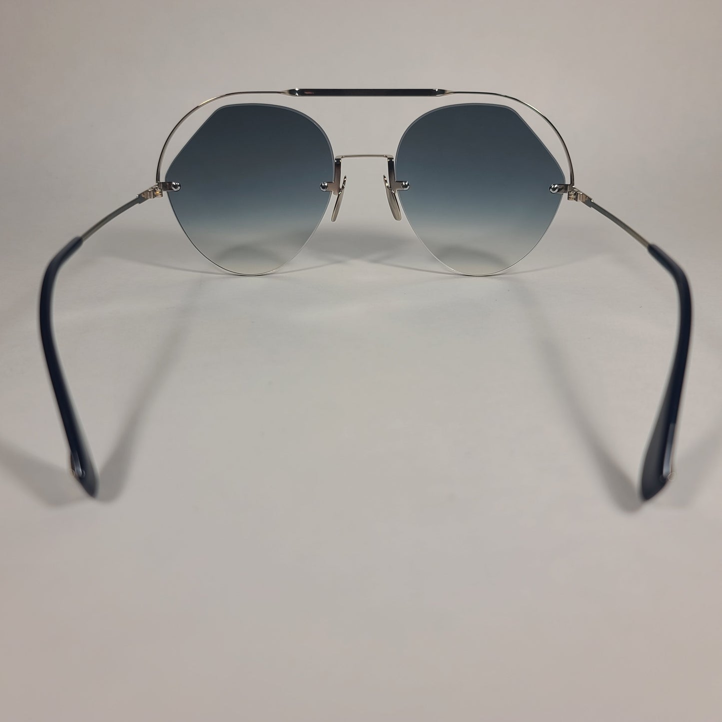 Fendi Exotic Aviator Sunglasses Metal Frame Blue Gradient FF0326/S PJP 08 BLUE - Sunglasses