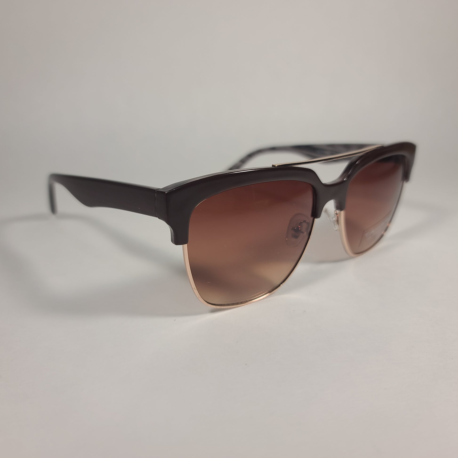 Tahari Square Club Sunglasses Brown Coffee Frame Brown Gradient Lens TH680 COF - Sunglasses