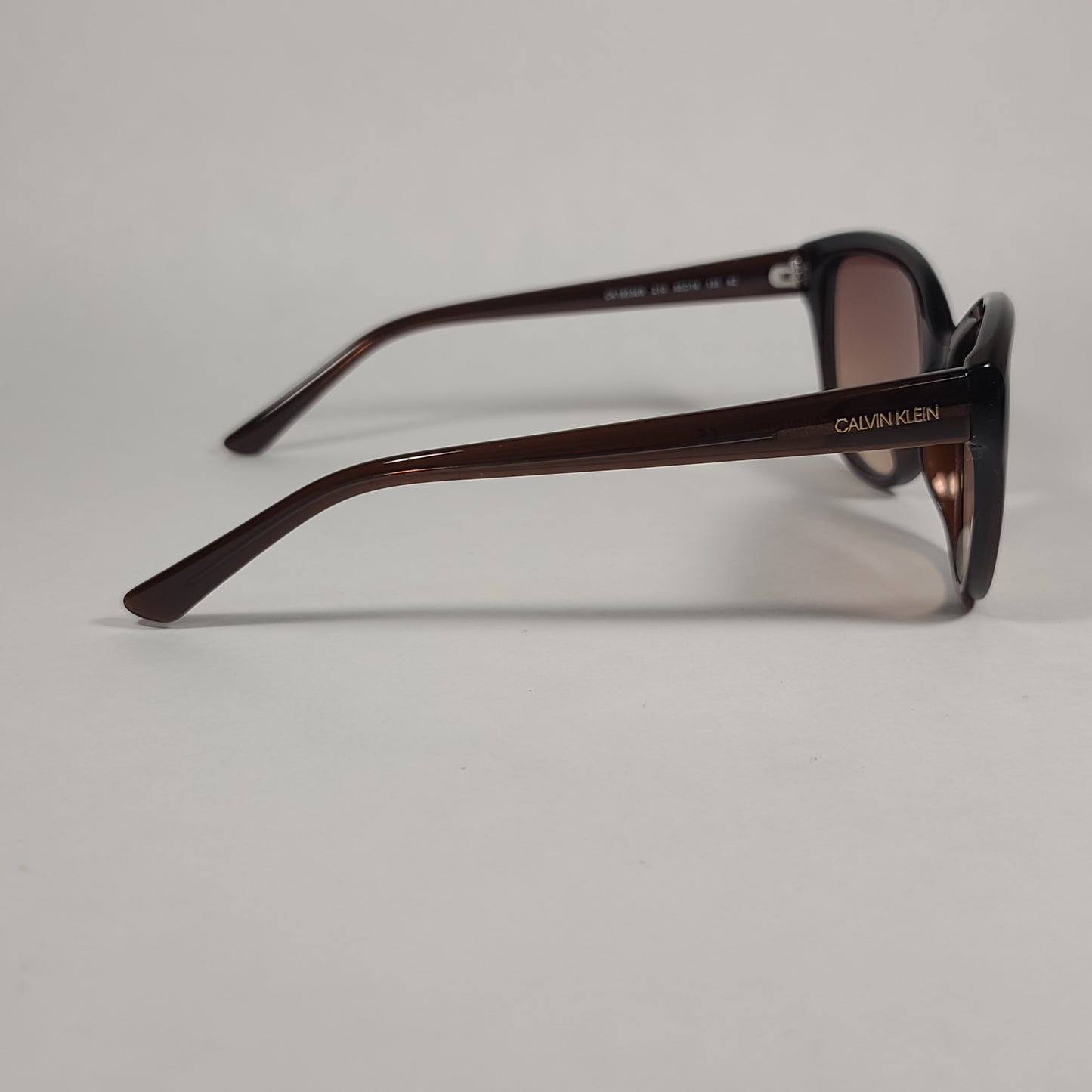 Calvin Klein Cat Eye Sunglasses CK19542S 210 Brown Frame Brown Gradient Lens - Sunglasses