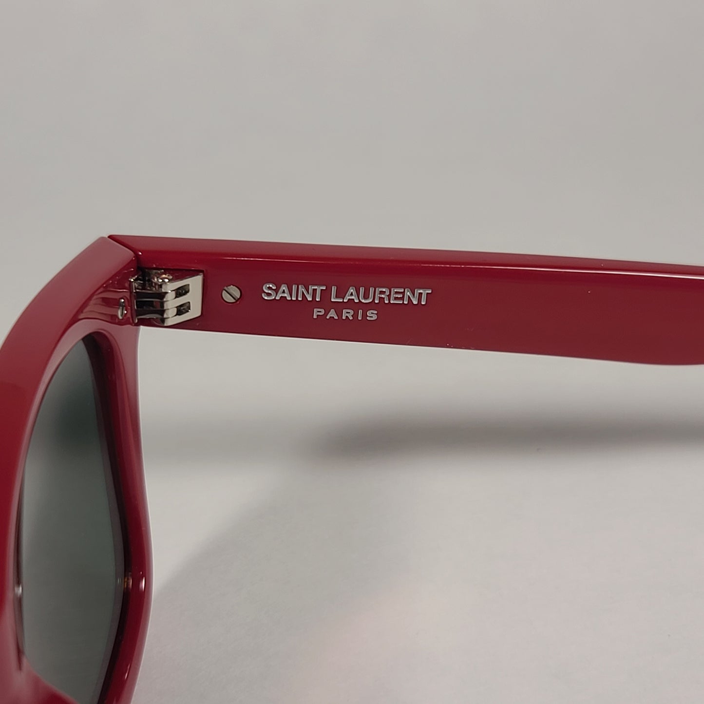 Saint Laurent Square Sunglasses Red Frame Orange Mirror Flash Lens SL51 RAINBOW 003 - Sunglasses