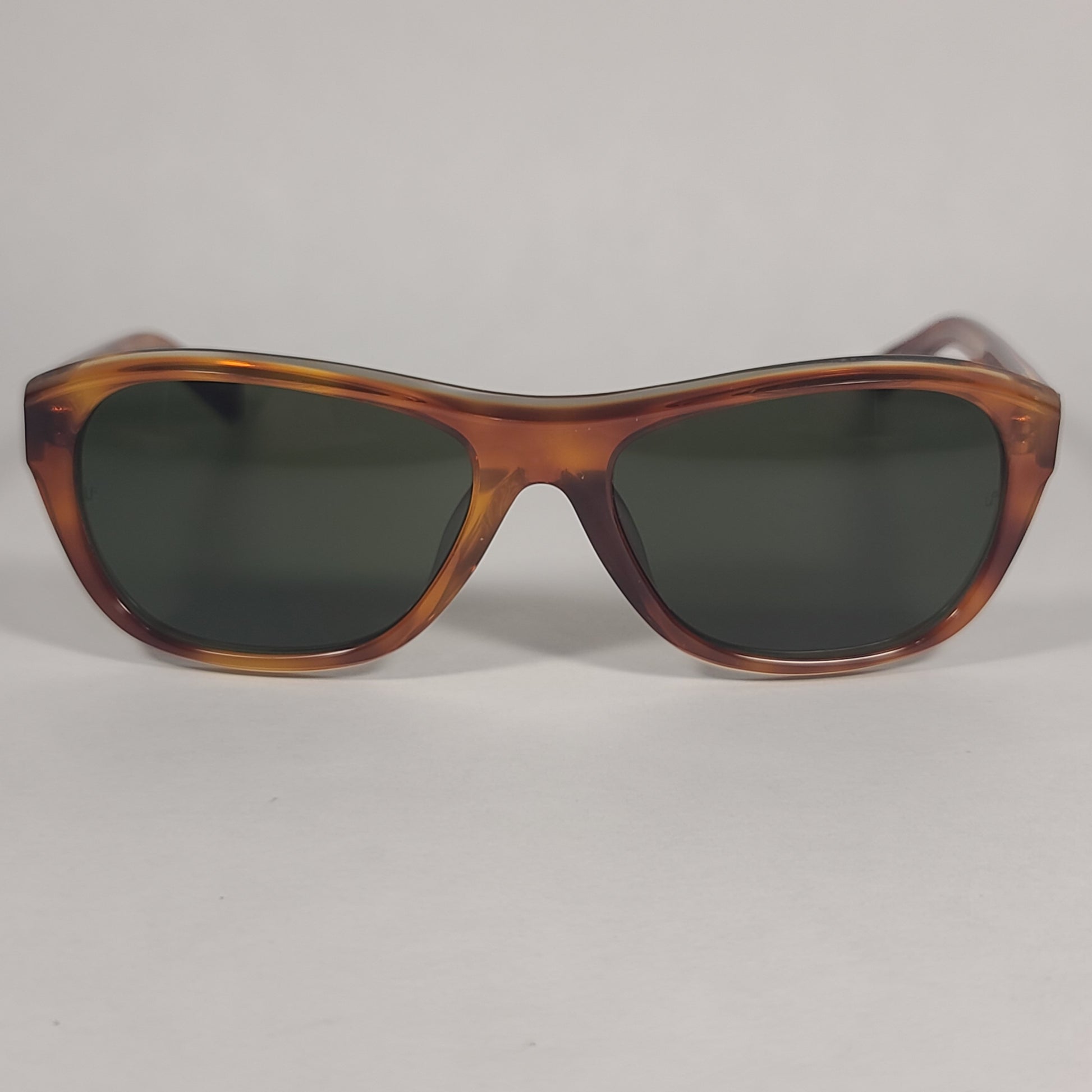 Linda Farrow Luxe Square Sunglasses Tortoise Frame Gray Green Lens LFL58C4 - Sunglasses