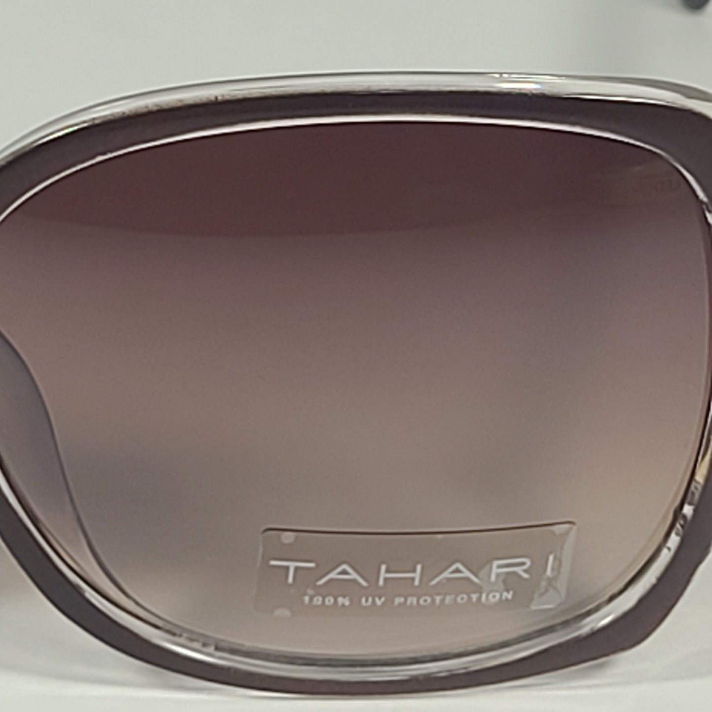 Tahari Butterfly Vented Sunglasses Brown Crystal And Gold Frame Brown Gradient Lens TH724 BRN - Sunglasses