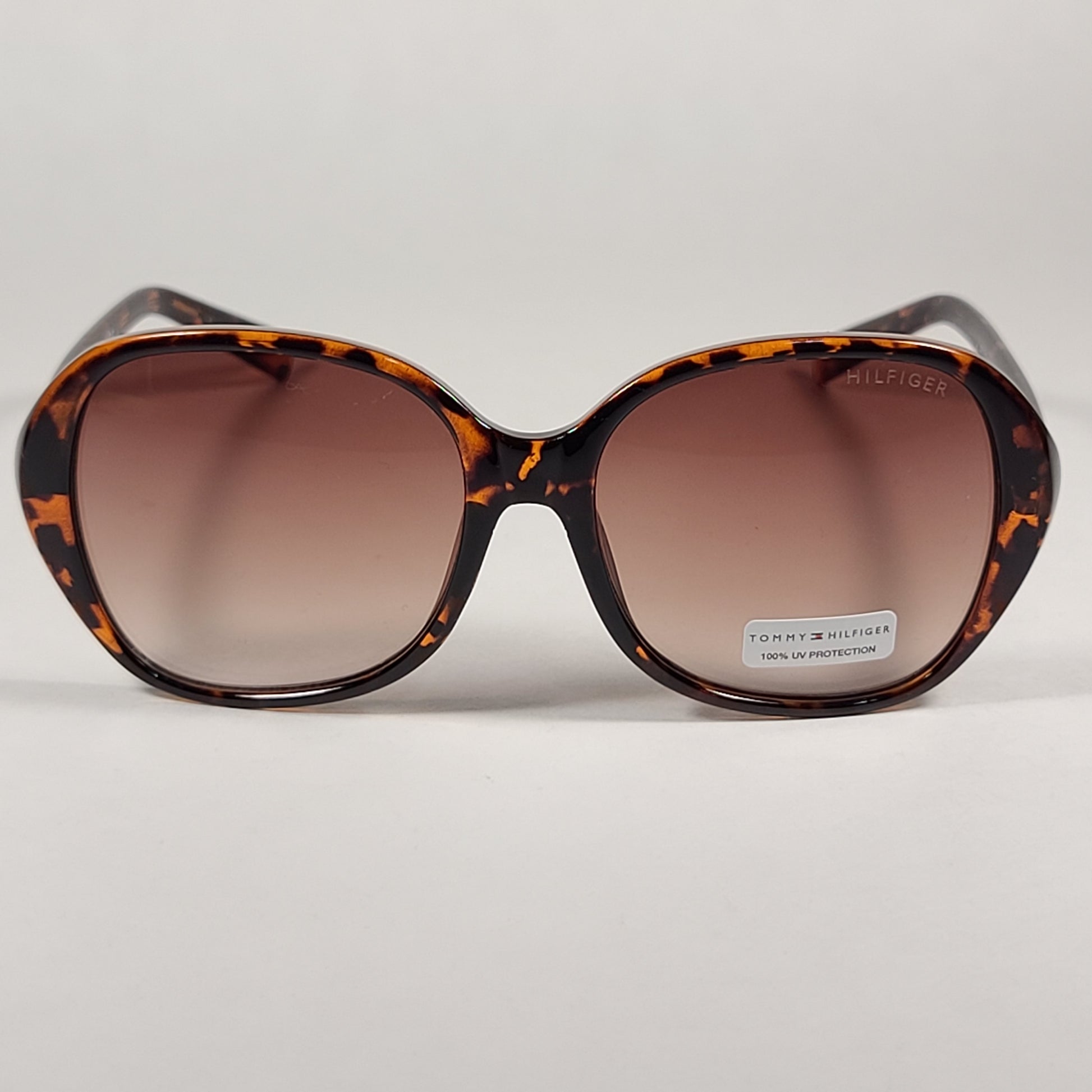 Tommy Hilfiger Peggy Oval Sunglasses Brown Tortoise Gradient Lens PEGGY WP OL514 - Sunglasses