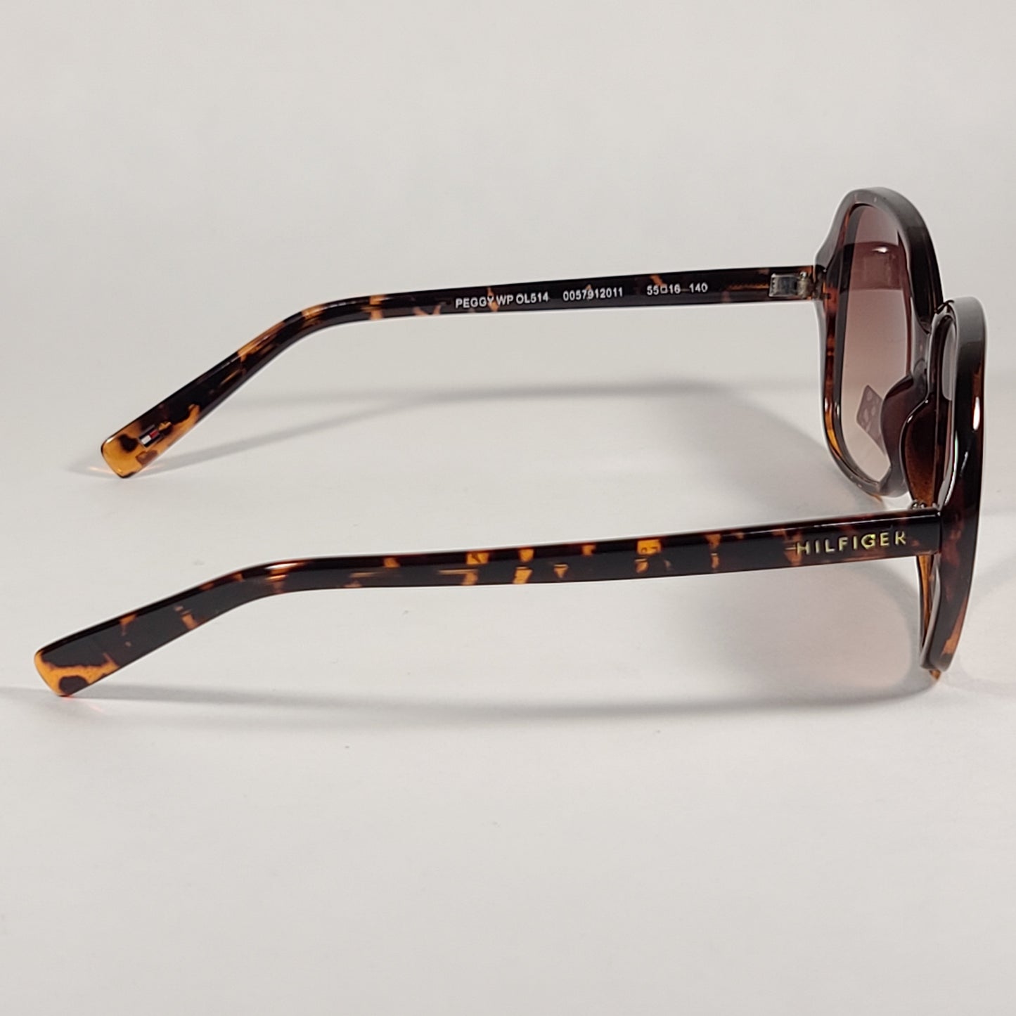 Tommy Hilfiger Peggy Oval Sunglasses Brown Tortoise Gradient Lens PEGGY WP OL514 - Sunglasses