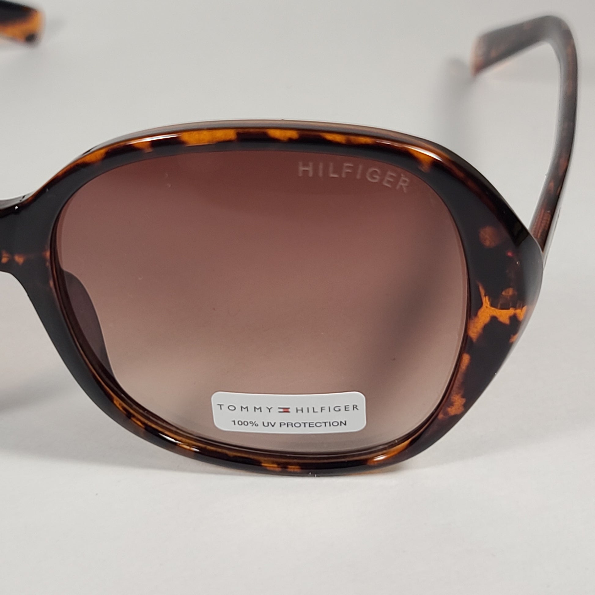Tommy Hilfiger Peggy Oval Sunglasses Brown Tortoise Gradient Lens PEGGY WP OL514 - Sunglasses