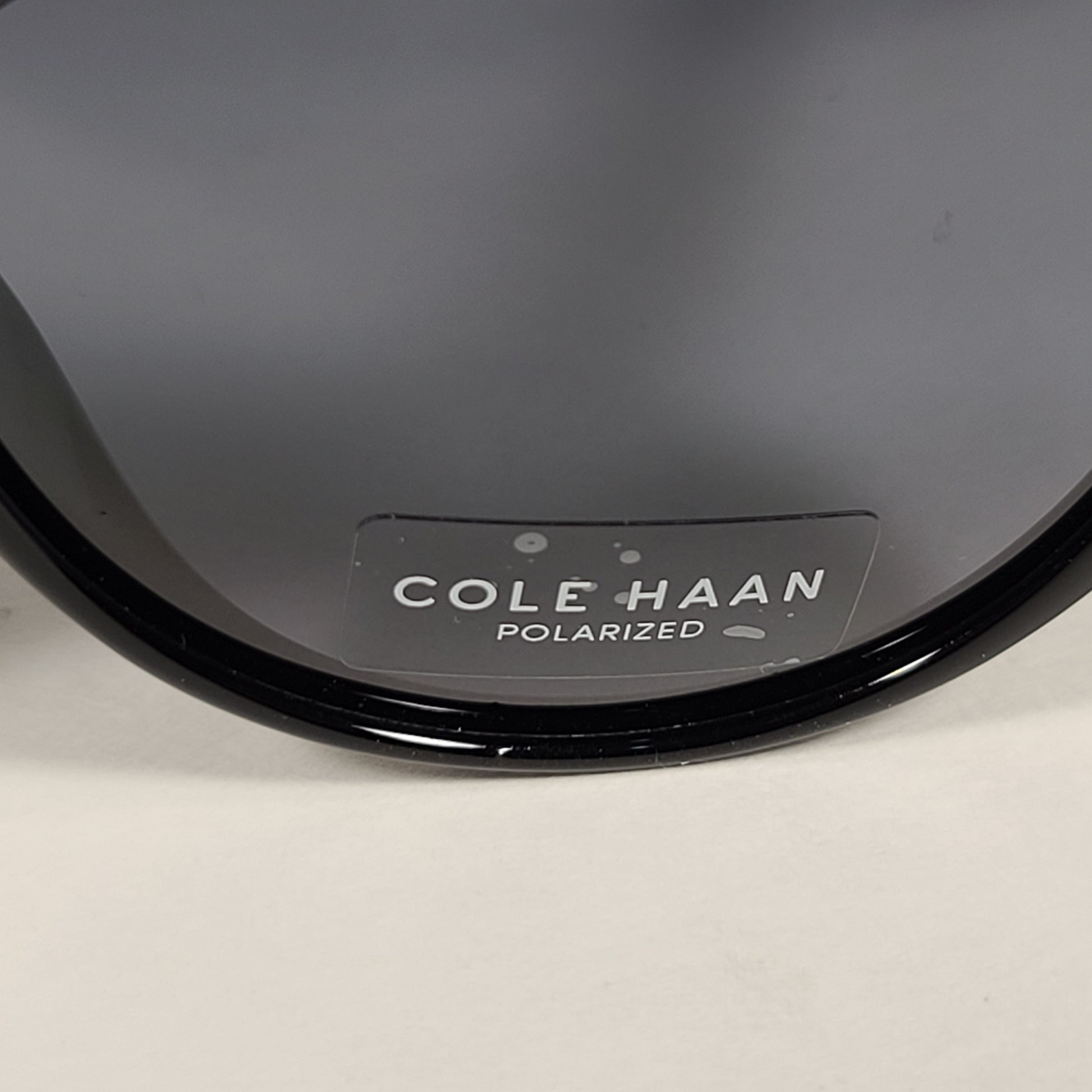 Cole Haan Cat Eye Polarized Sunglasses Shiny Black Frame Gray Lens CH9000 001 BLACK - Sunglasses