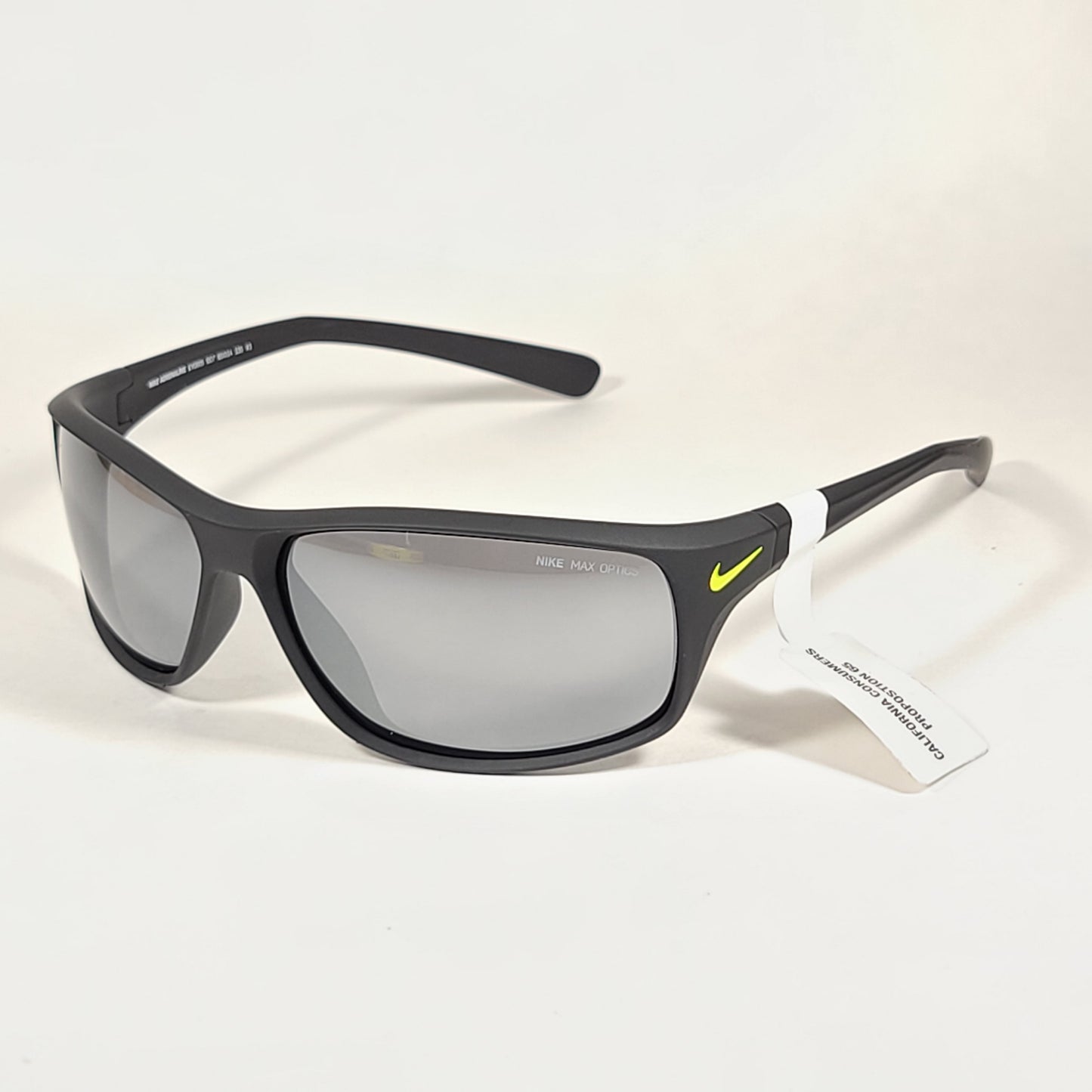 Nike Adrenaline Sport Sunglasses EV0605 007 Matte Black Silver Flash Lens - Sunglasses