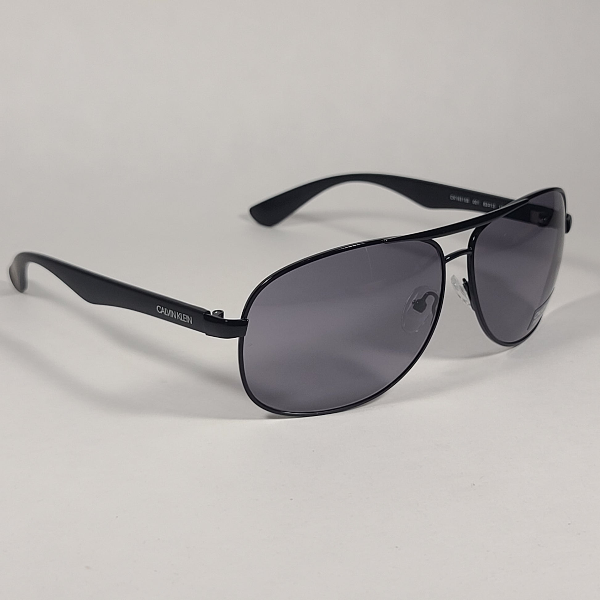 Calvin Klein Aviator Pilot Sunglasses CK19315S 001 Matte Black Frame Gray Lens - Sunglasses