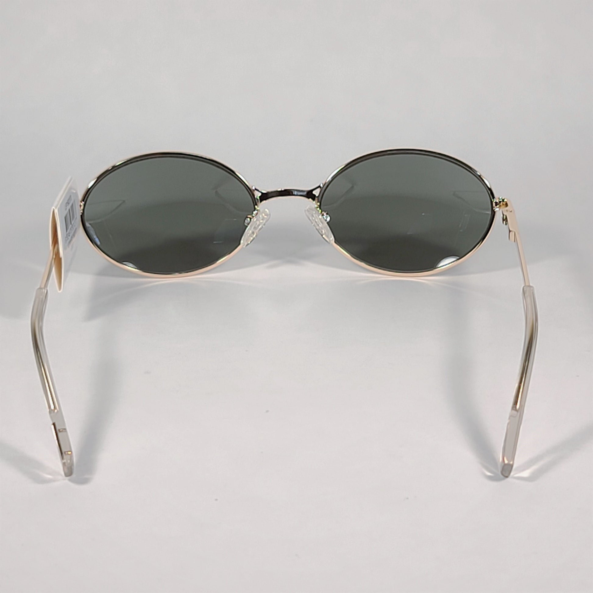 Le Specs Nowhere Flat Oval Sunglasses Gold Frame Gray Green Mono Lens LSP1902070 GOLD - Sunglasses