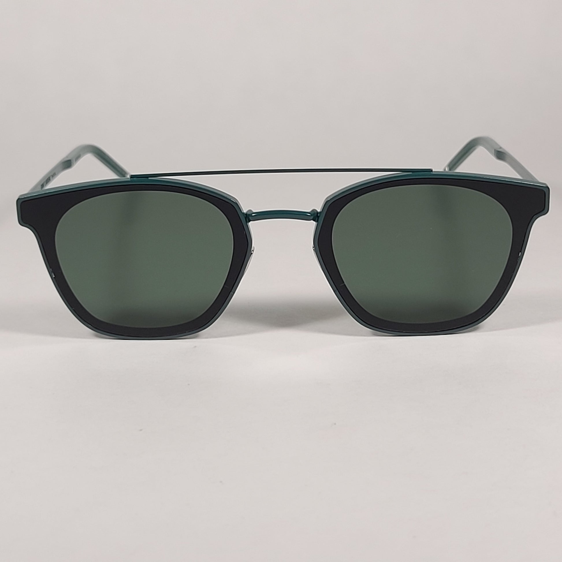 Saint Laurent Round Club Sunglasses Green Metal Frame Green Lens SL28 METAL 004 - Sunglasses