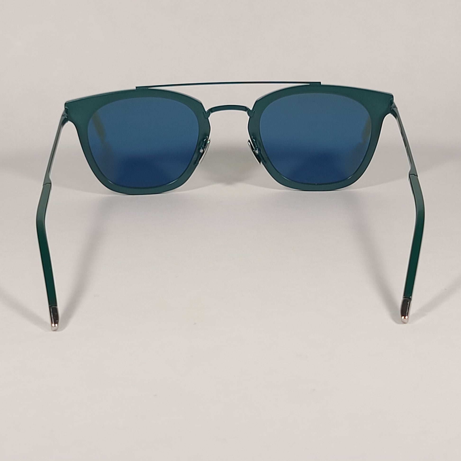 Saint Laurent Round Club Sunglasses Green Metal Frame Green Lens SL28 METAL 004 - Sunglasses