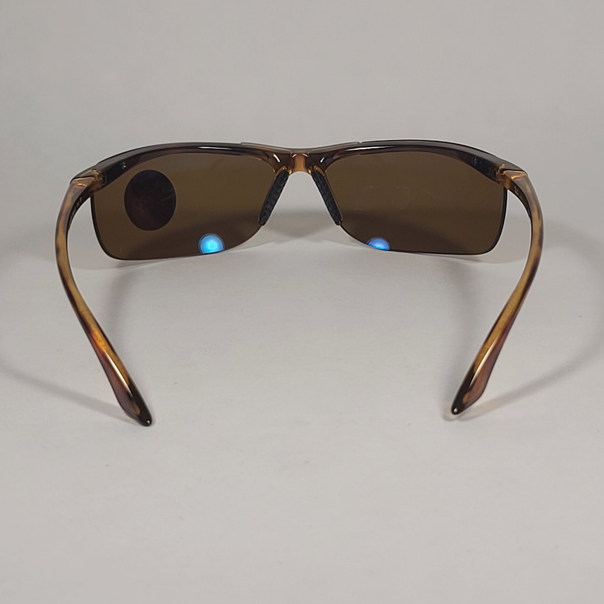 Ray-Ban Active Lifestyle Rimless Polarized Sunglasses RB4085 642/83 Sport Wrap Havana Brown Lens - Sunglasses