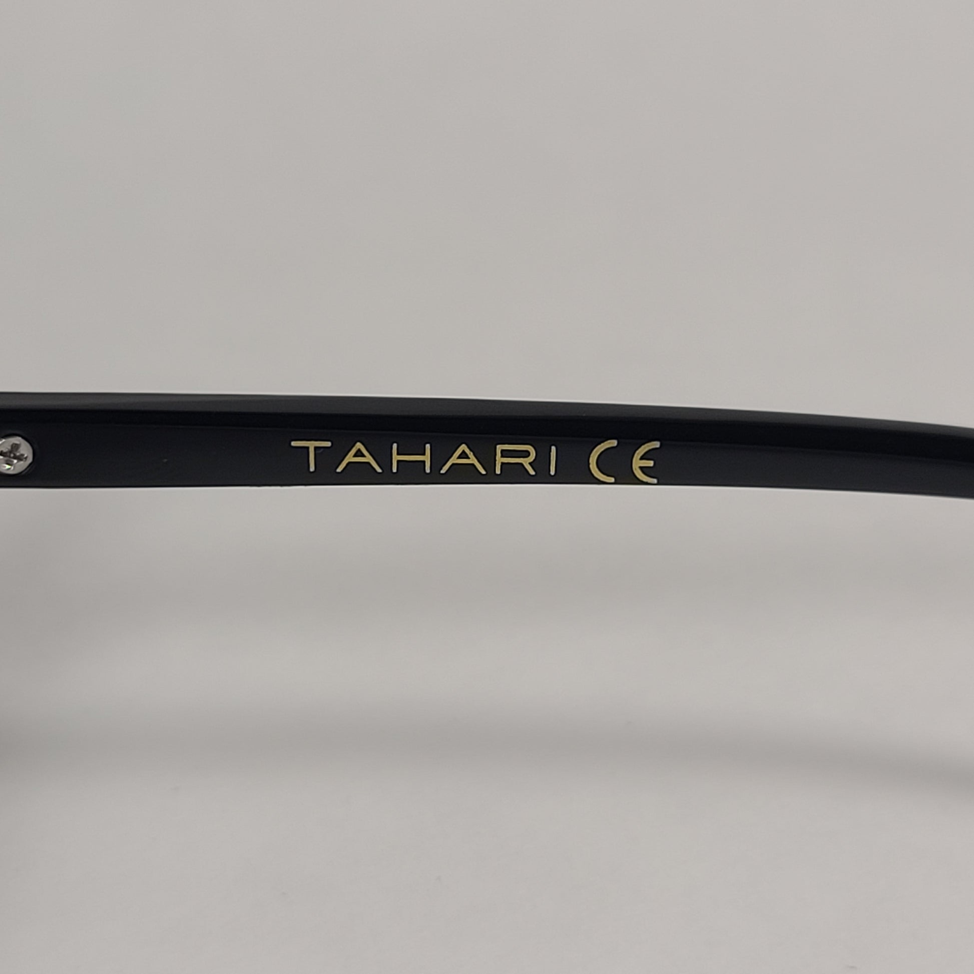 Tahari Cat Eye Square Sunglasses Shiny Black Frame Gray Smoke Gradient Lens TH769 OX - Sunglasses