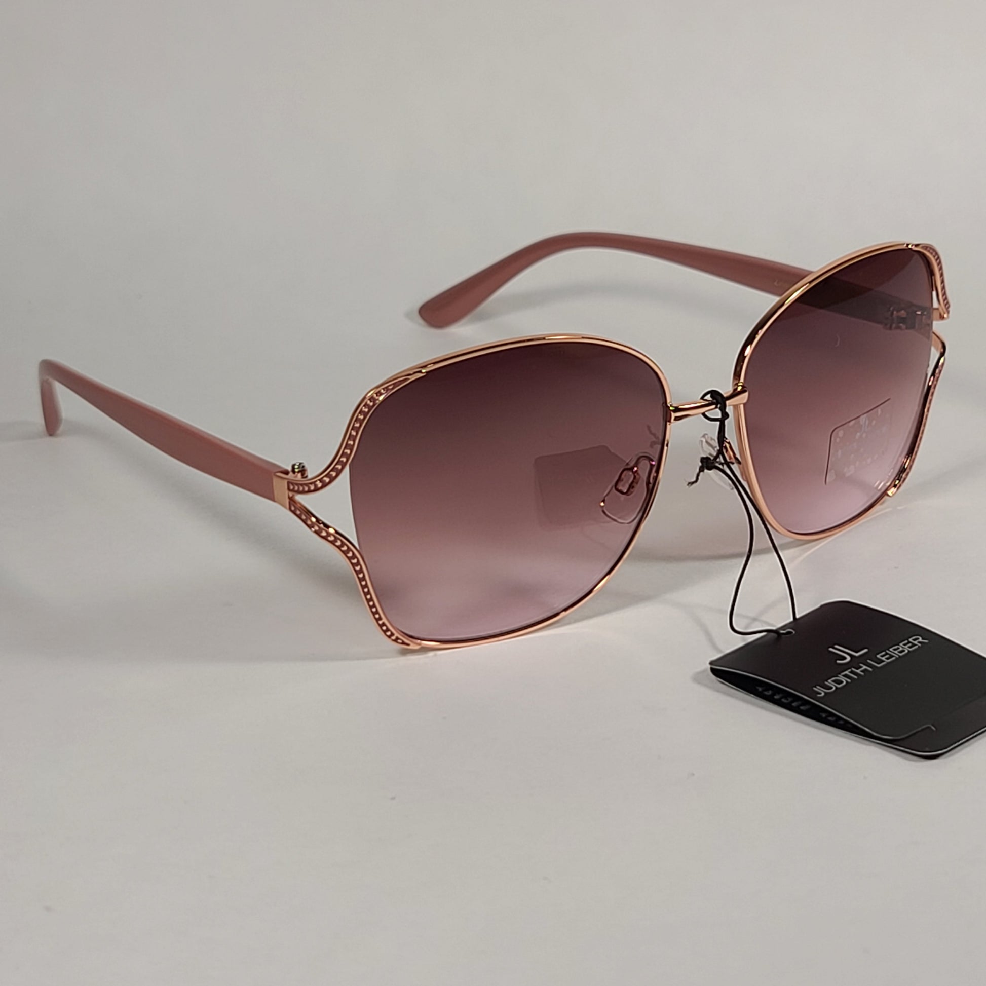 JL By Judith Leiber Zinnia Vented Butterfly Sunglasses Rose Gold Frame Gradient Lens - Sunglasses