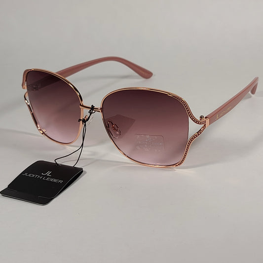 JL By Judith Leiber Zinnia Vented Butterfly Sunglasses Rose Gold Frame Gradient Lens - Sunglasses